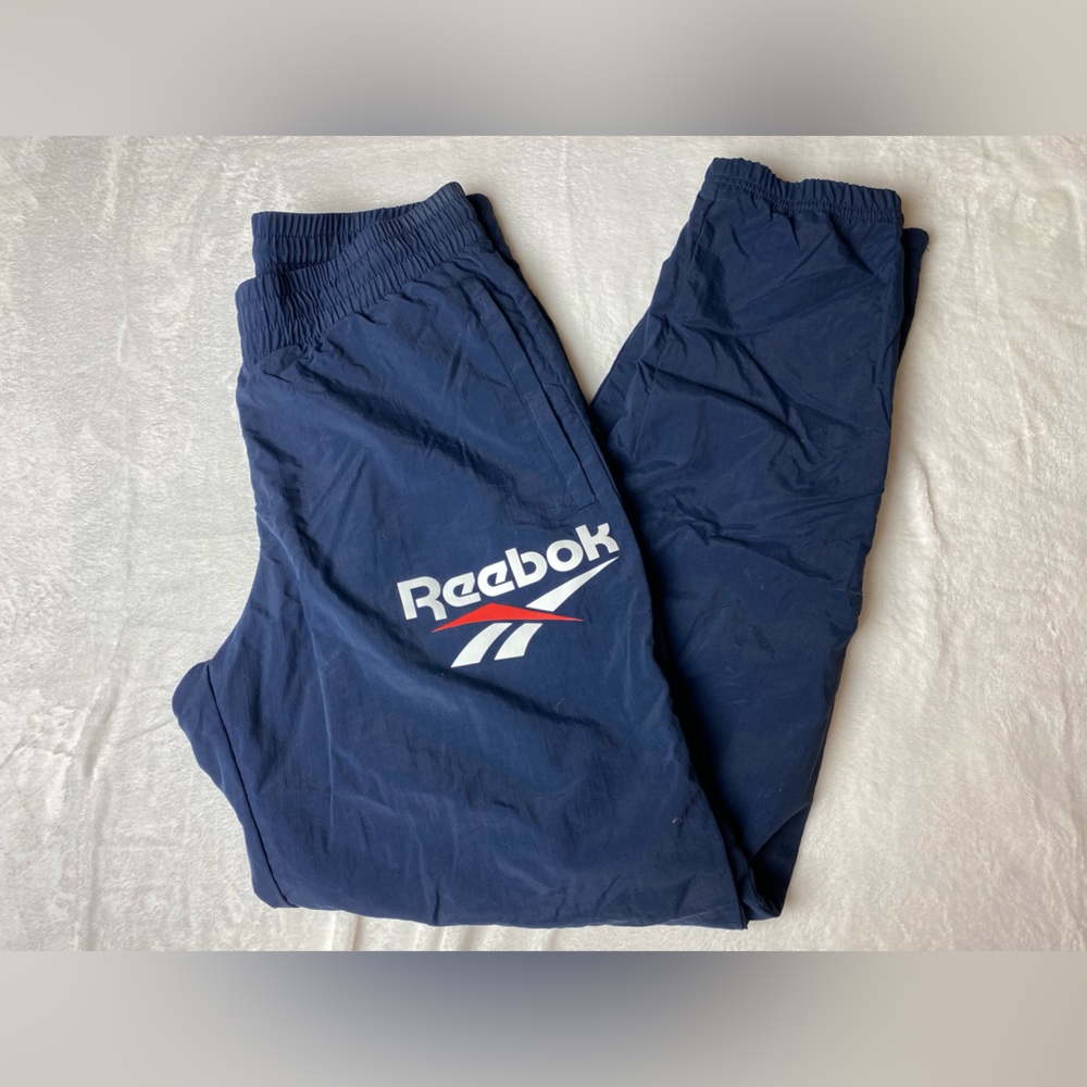 NWT Reebok Classics Nylon Joggers in Navy Cool Retro Size M - Picture 8 of 11